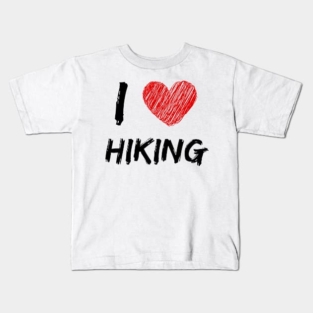 I Love Hiking Kids T-Shirt by Eat Sleep Repeat